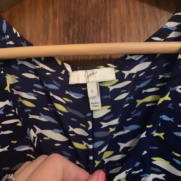 Joie Silk Top with Fish Print - Picture 4 of 7